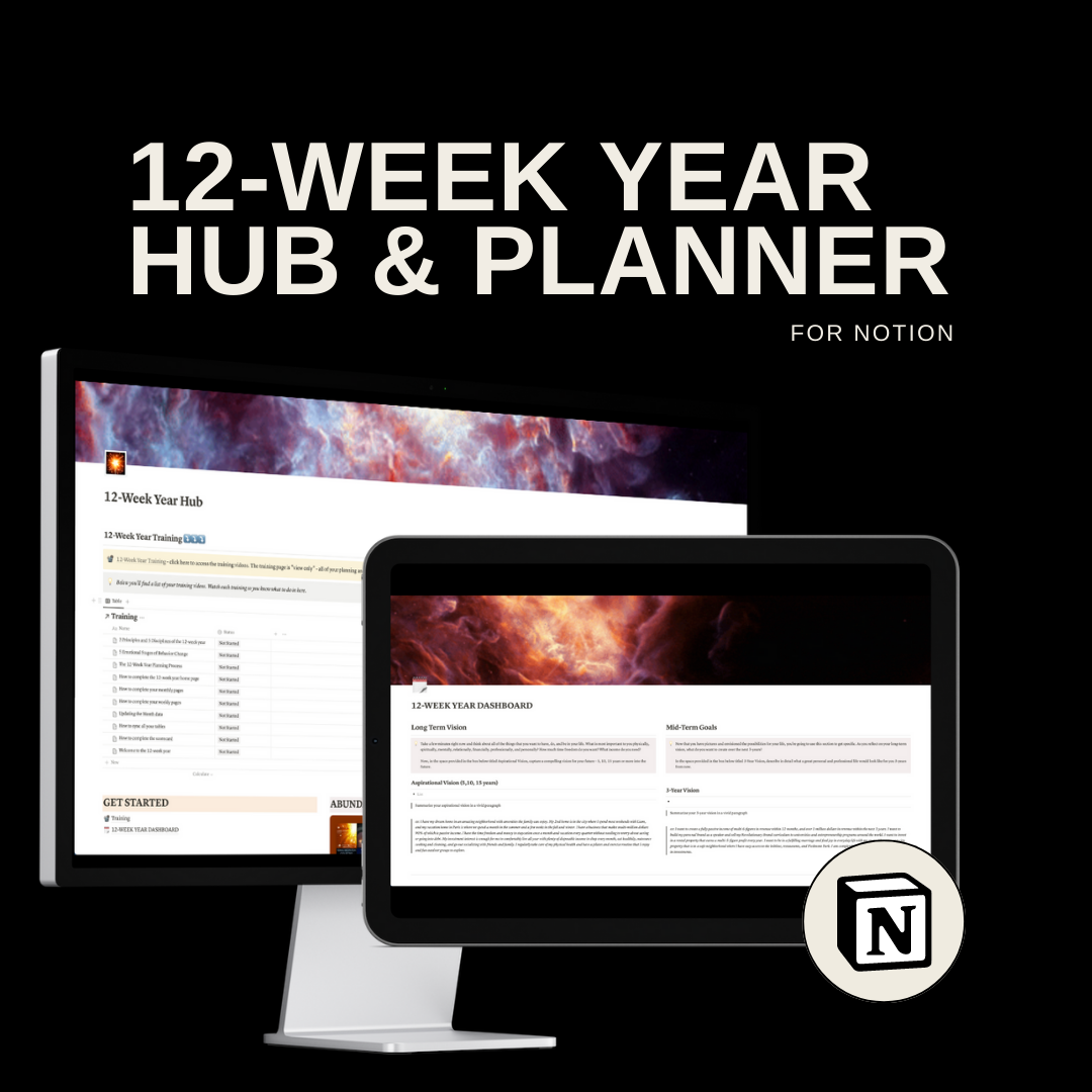 12 Week Year Hub & Planner for Notion